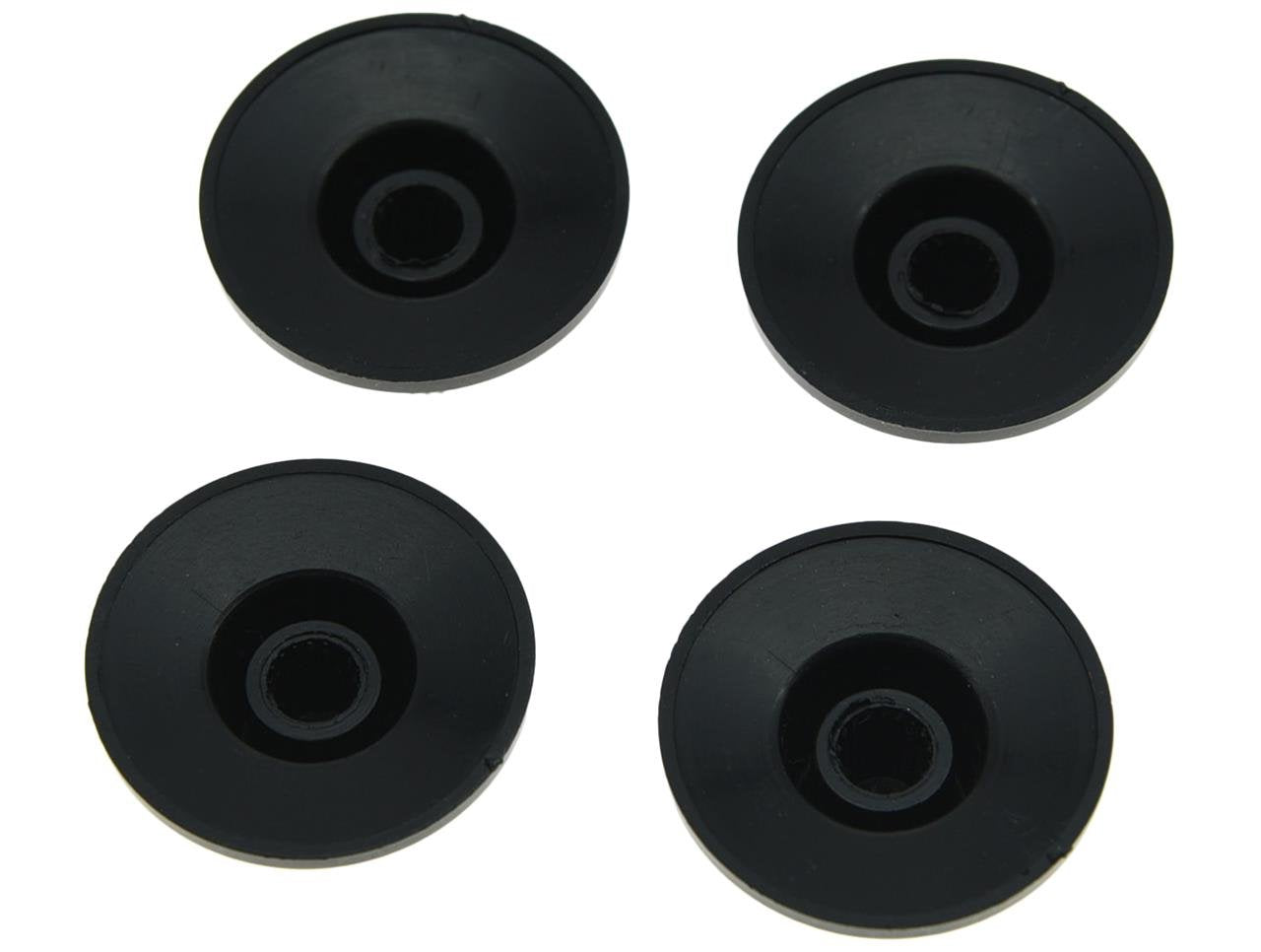 Dopro 4pcs Black with Silver Cap LP Metric Guitar Witch Hat Knobs Top Hat Knobs for SG Epiphone Les Paul